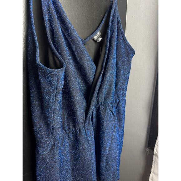 City Chic Electric Blue Asymmetrical Blouse High Stretch - Large/20 (Plus) NWT - Picture 10 of 14